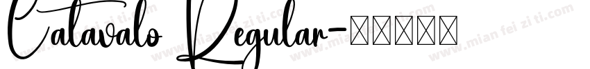 Catavalo Regular字体转换